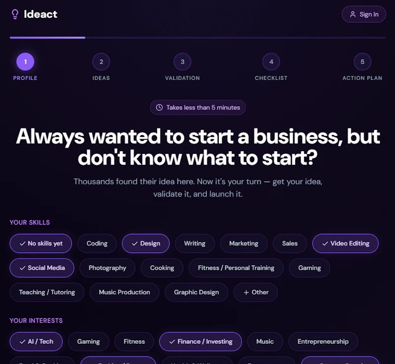Ideact screenshot 2