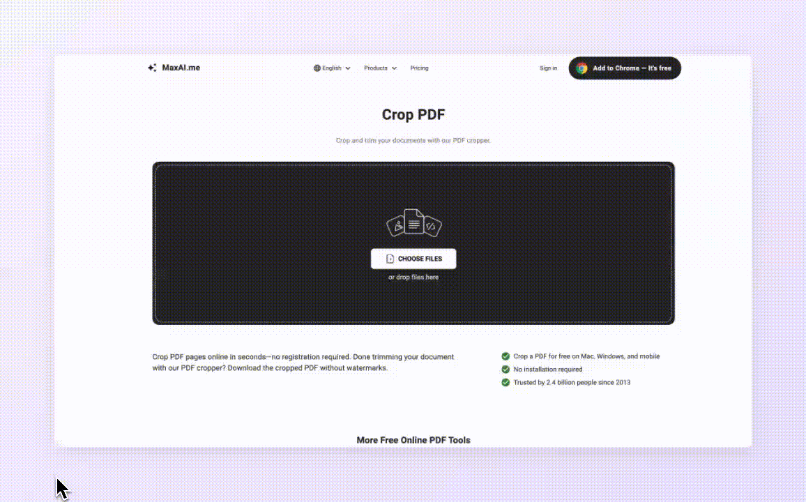 Crop Pdf - Установка и отделка PDF -документов мгновенно в браузере мгновенно медиа 6