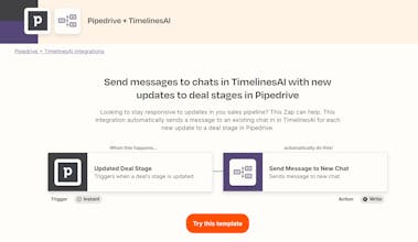TimelinesAI Native Zapier Integration gallery image