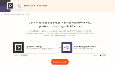 TimelinesAI Native Zapier Integration gallery image
