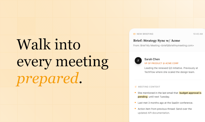 Brief My Meeting产品图