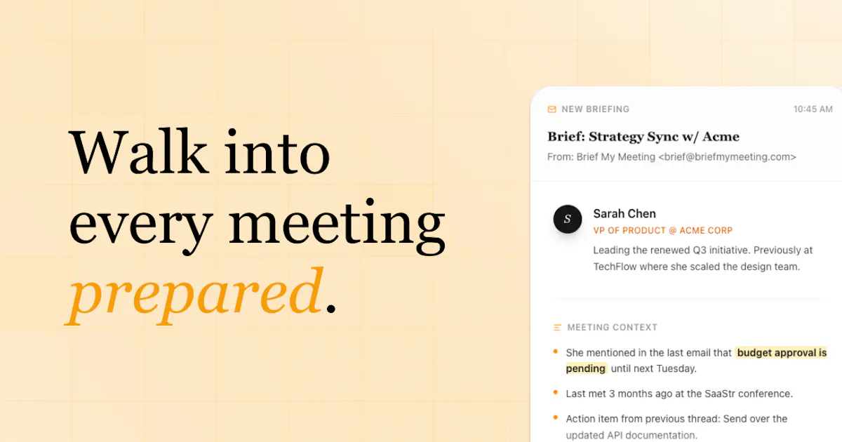 Brief My Meeting