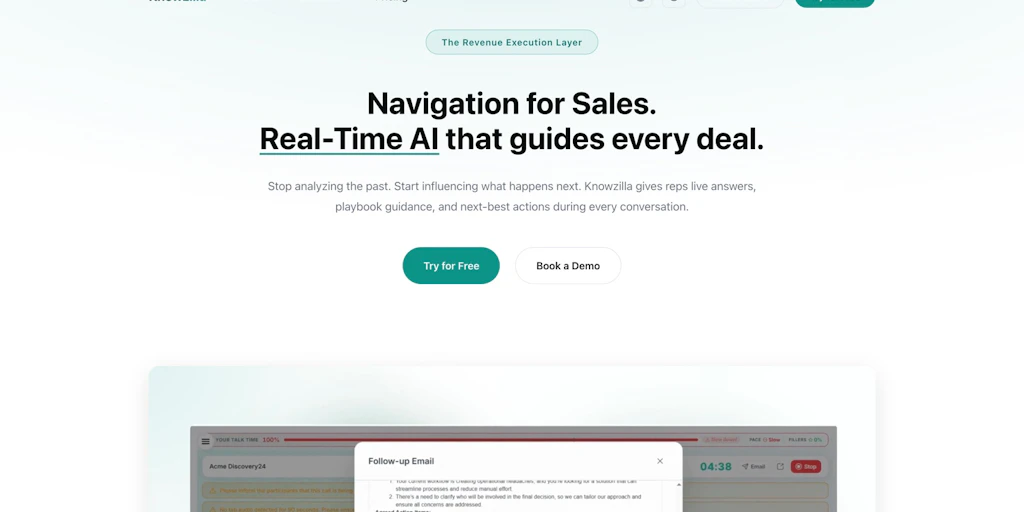 Knowzilla:引導每一筆交易的即時銷售人工智慧