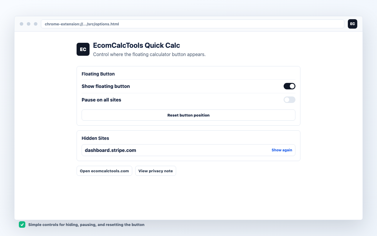EcomCalcTools Quick Calc gallery image