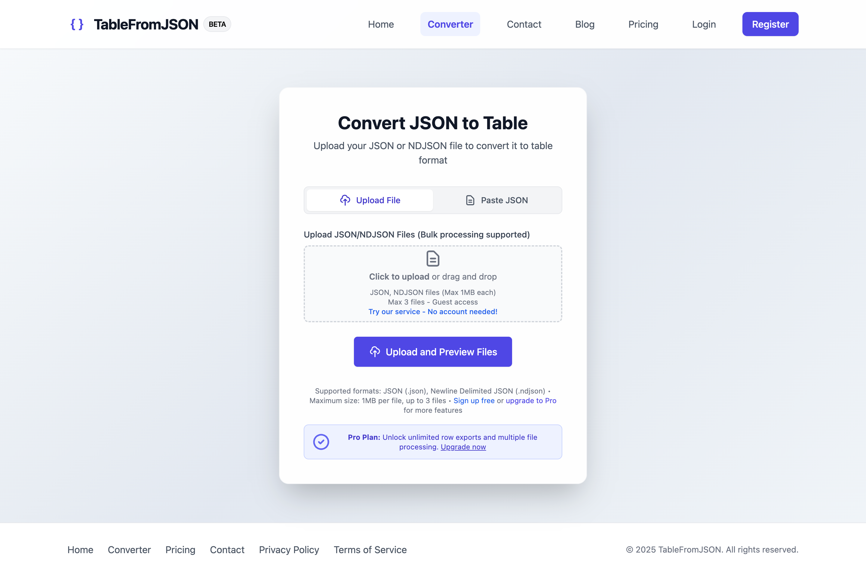 TableFromJSON gallery image