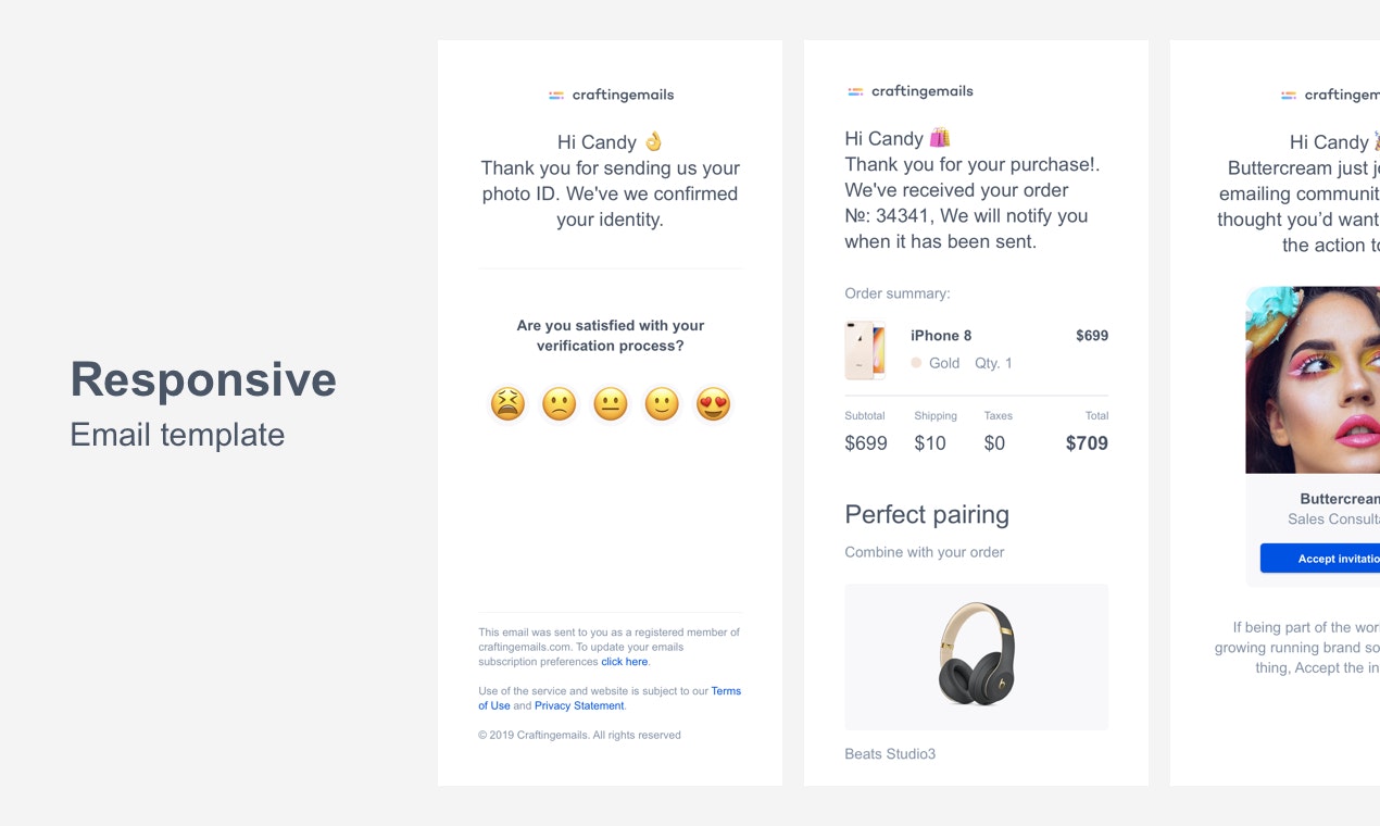 CE - Transactional emails design system gallery image