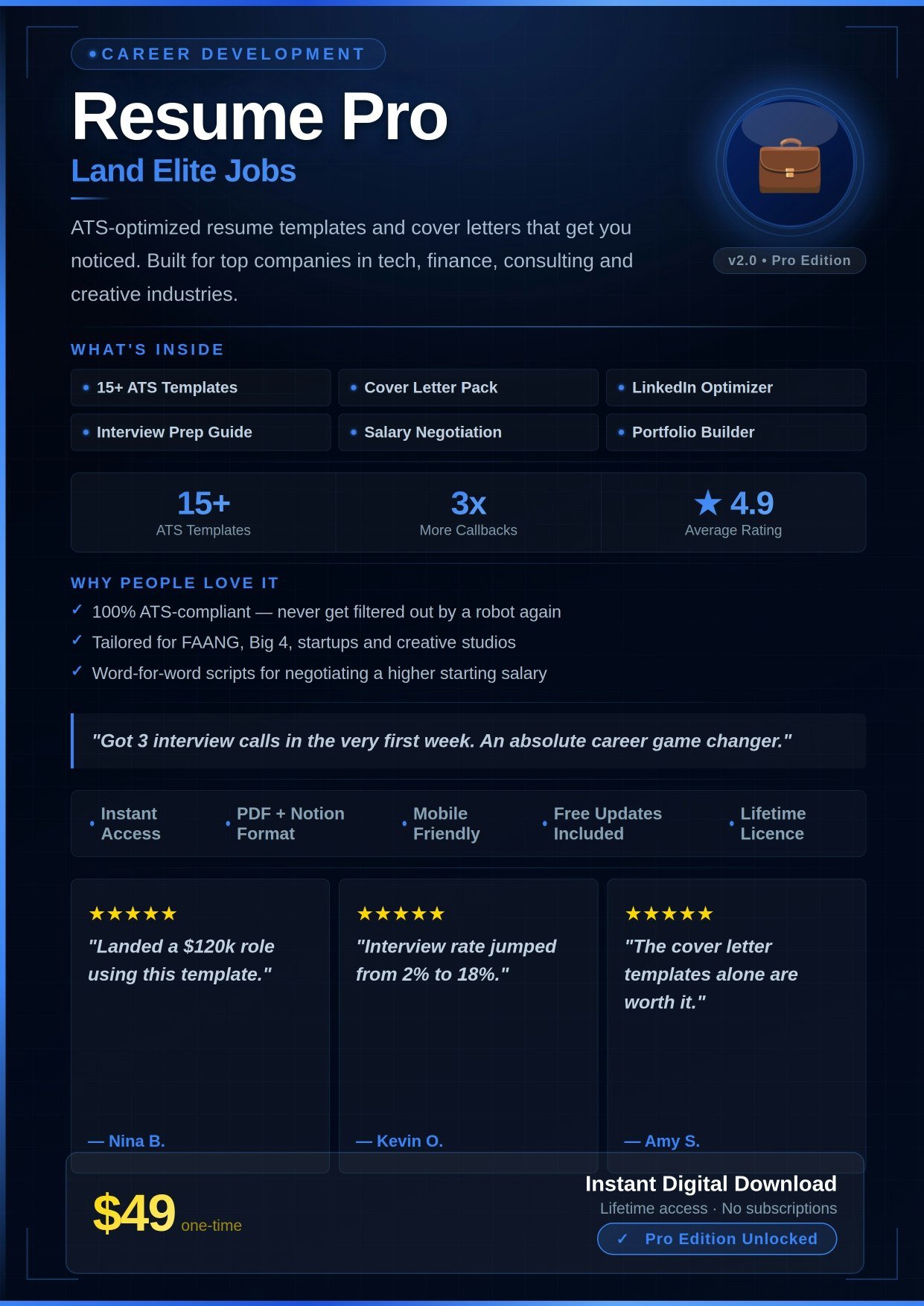 "Resume Pro: ATS Elite Bundle" gallery image