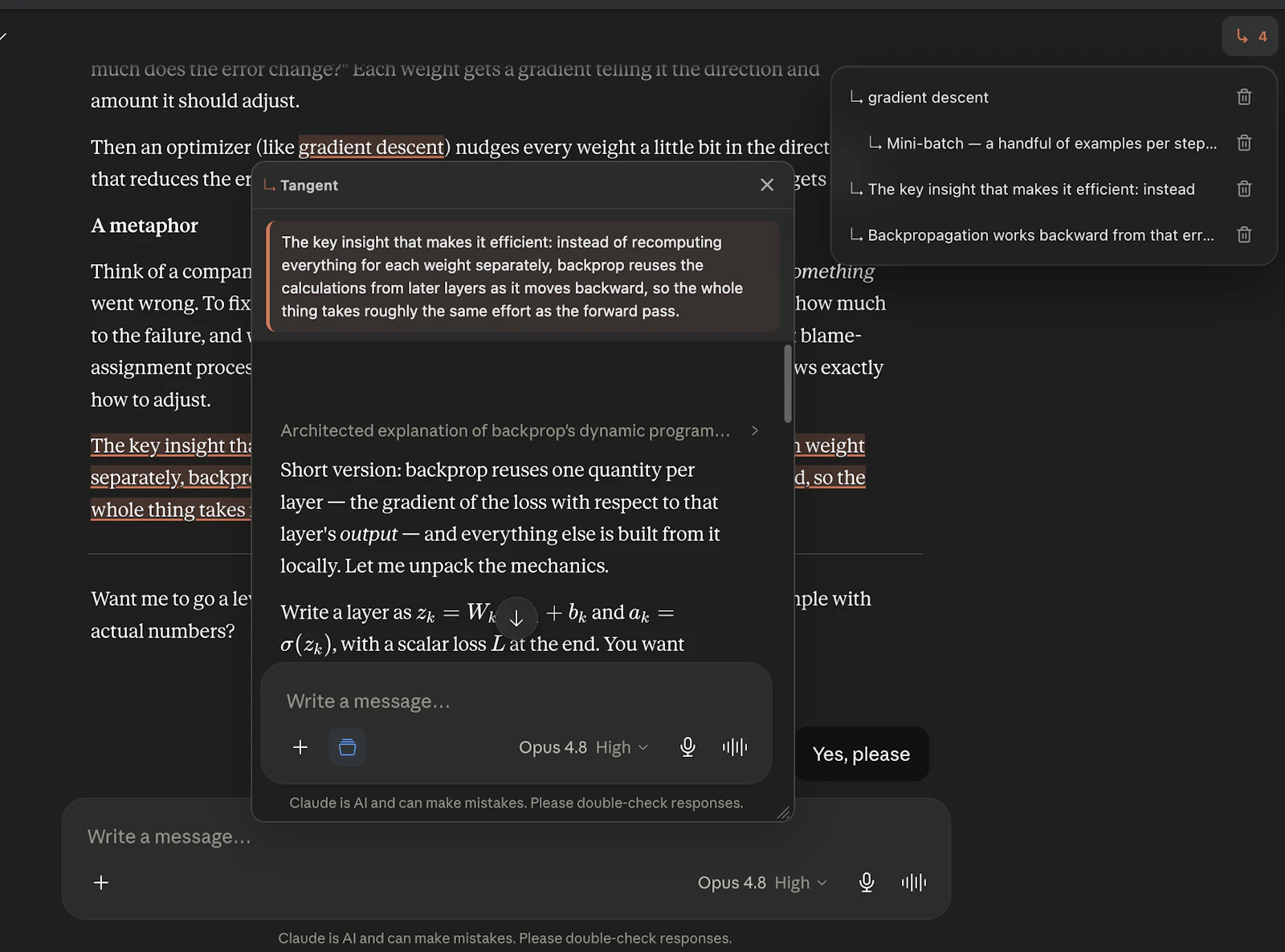 Claude Tangents screenshot 3