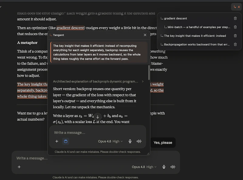 Claude Tangents screenshot 3