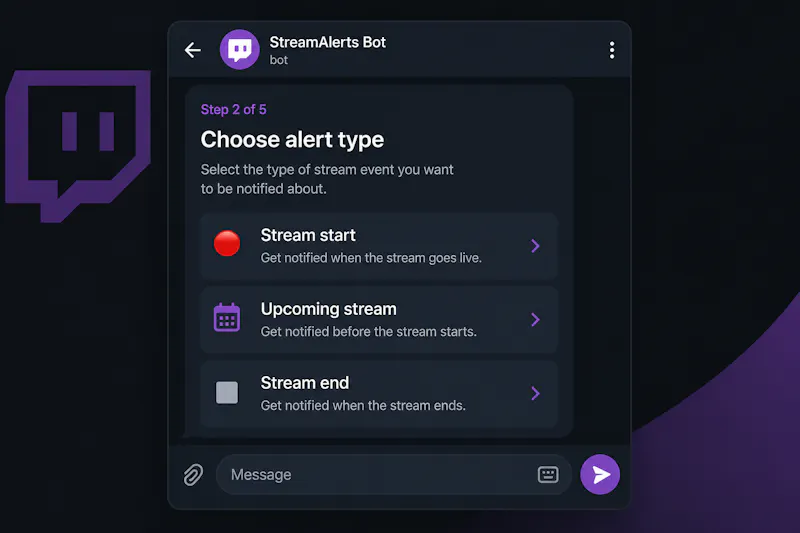 Twitch2Telegram screenshot 4