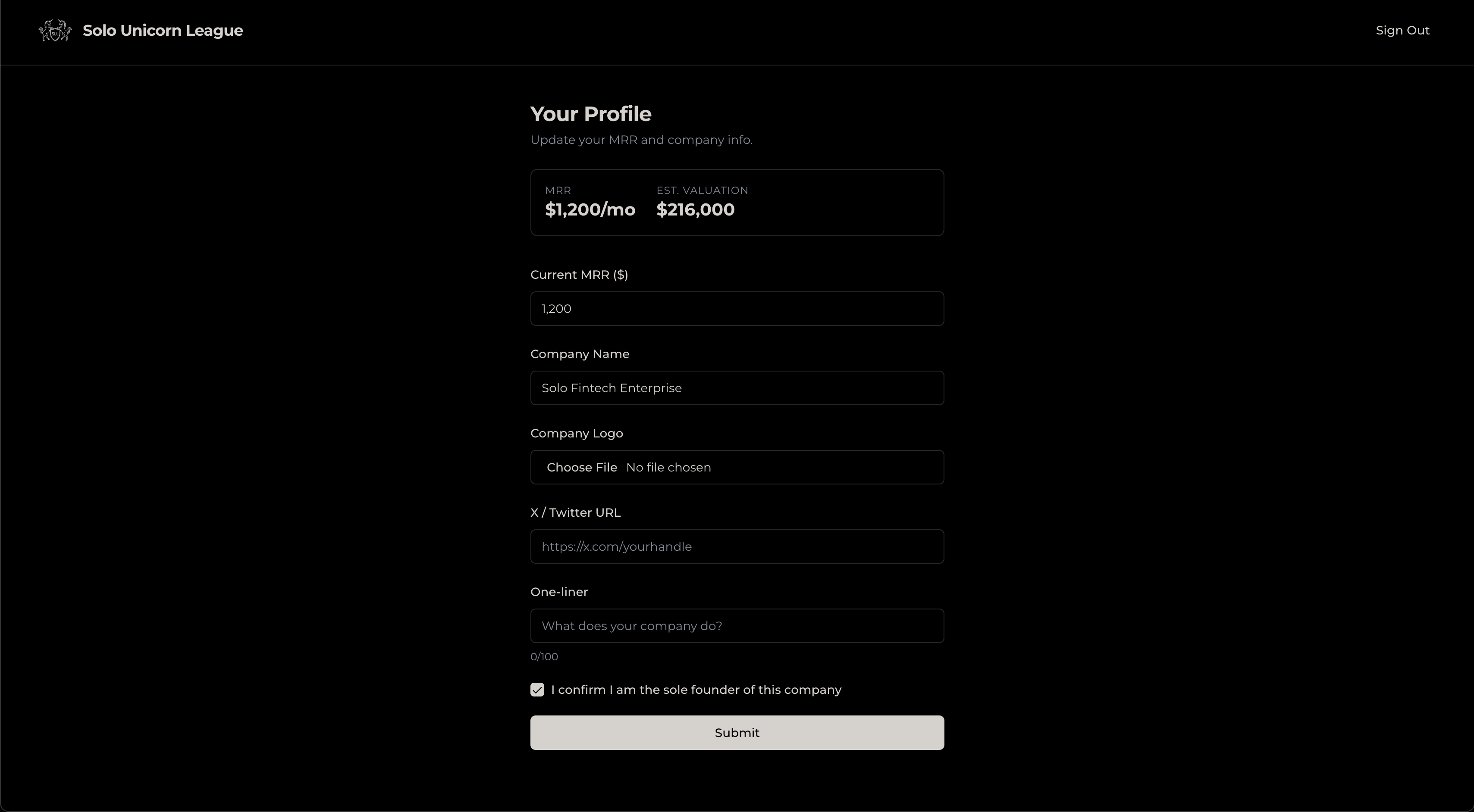 Solo Unicorn League gallery image