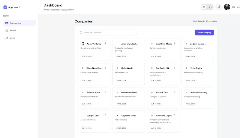AppLaunch - Local Service App Builder screenshot 1