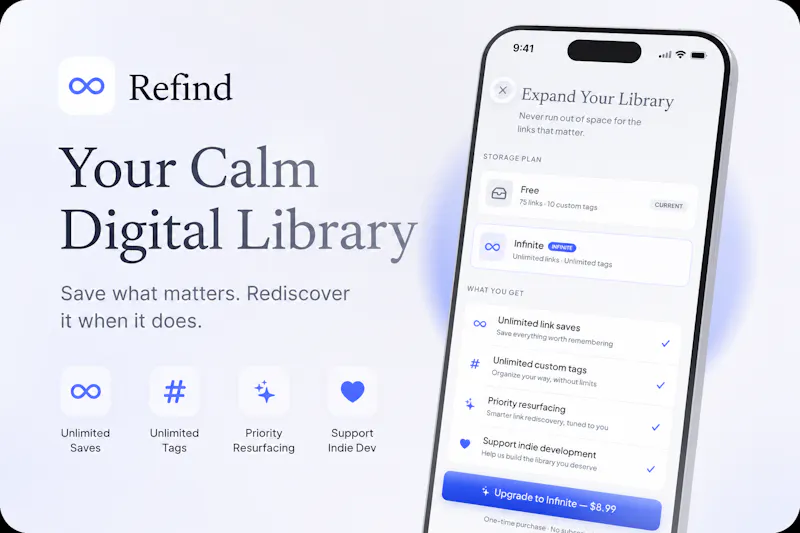 Refind : Best Link Saving & Bookmark App screenshot 2