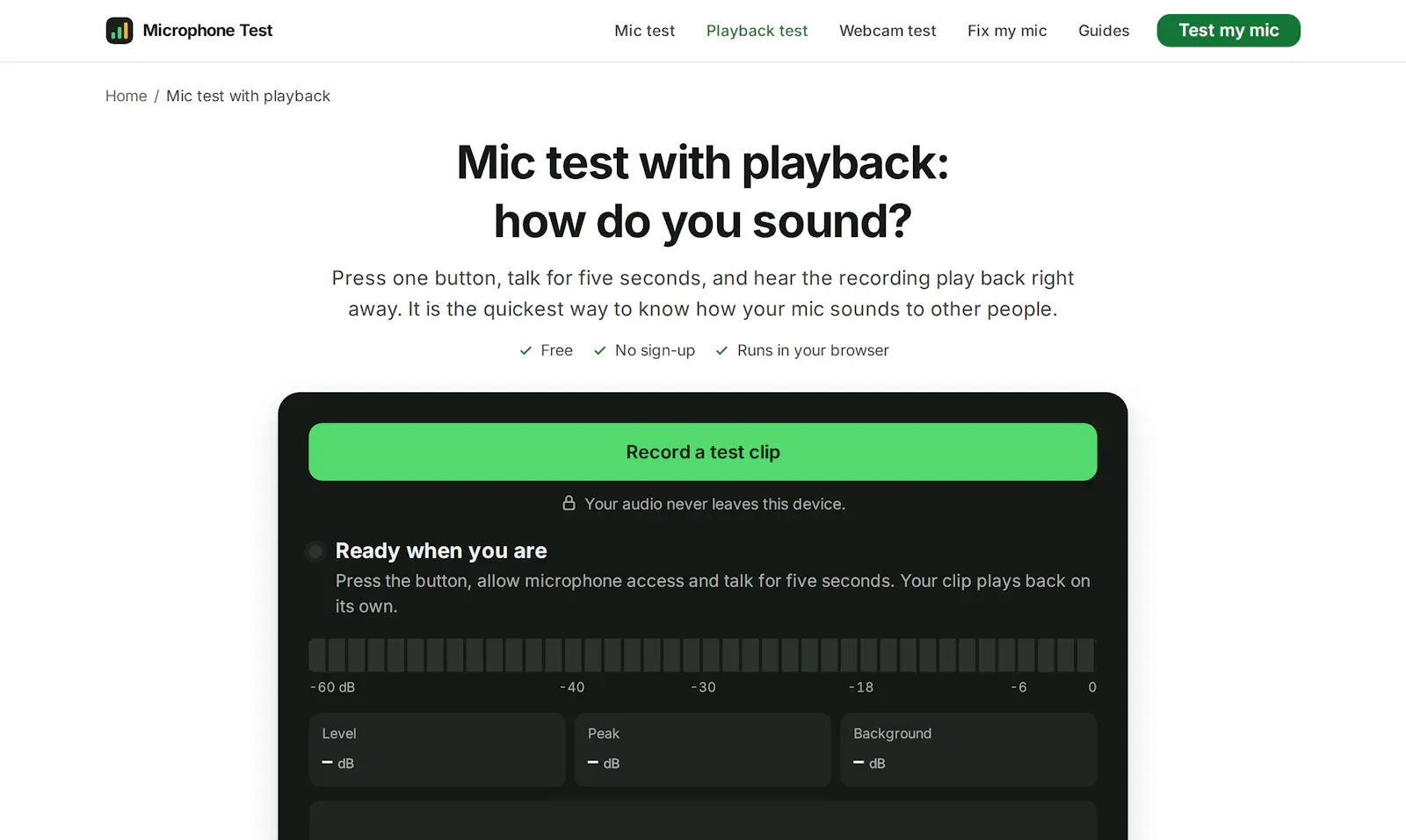 Microphone Test screenshot 2
