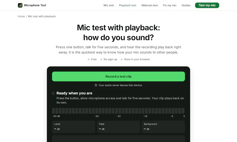 Microphone Test screenshot 2