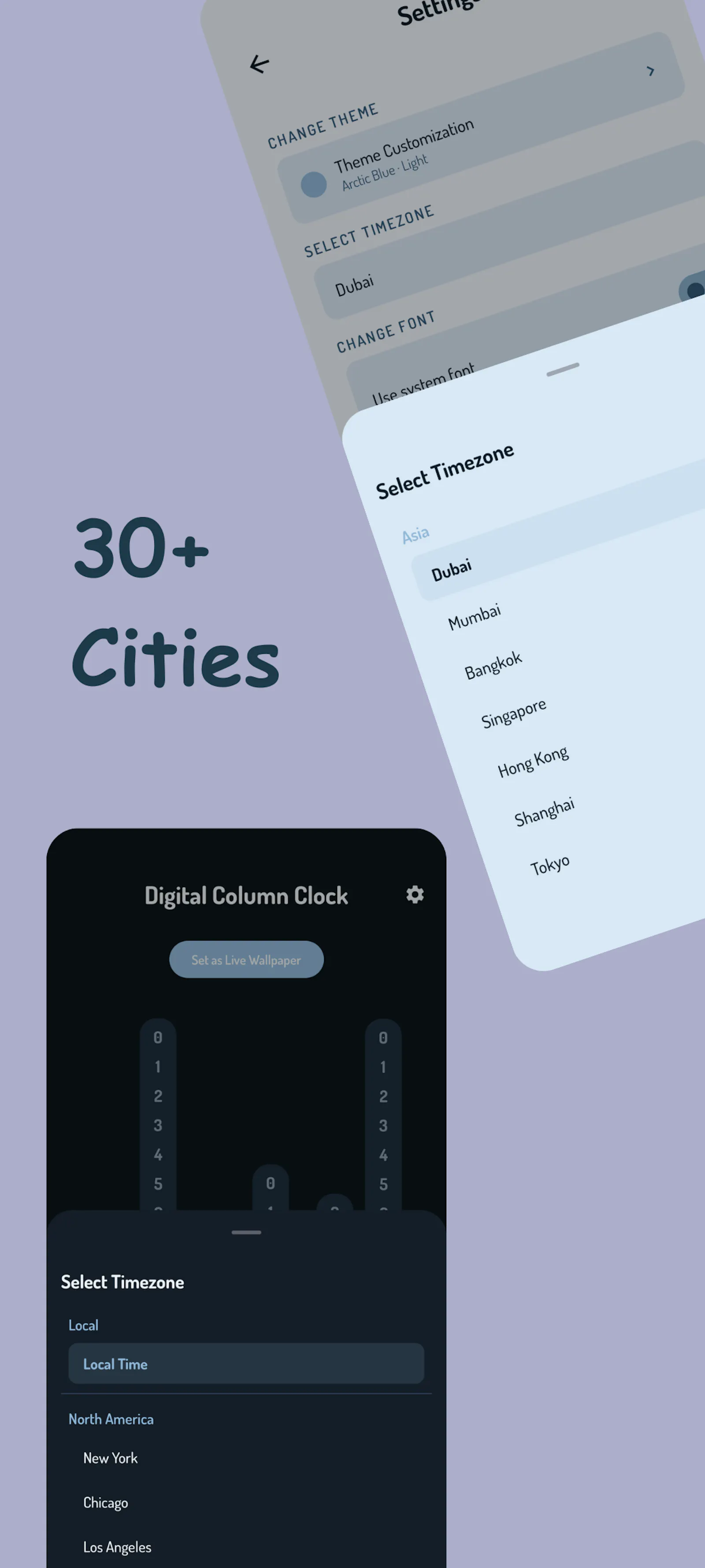 Column Clock Live Wallpaper screenshot 3