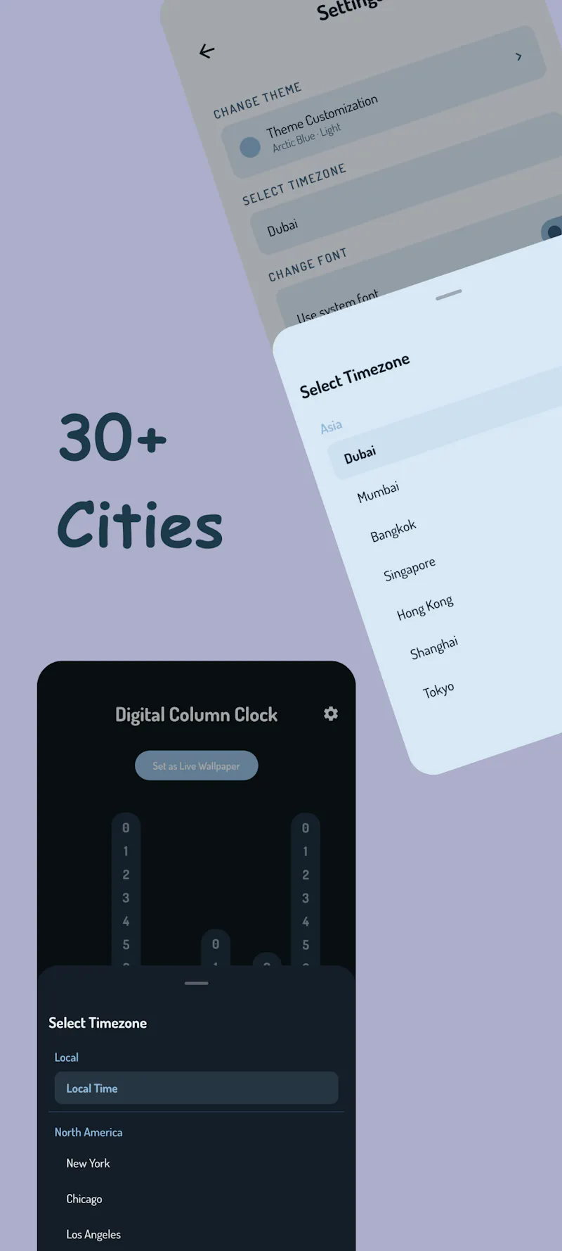 Column Clock Live Wallpaper screenshot 3