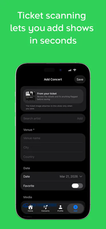 Stubs: Concert Tracker gallery image