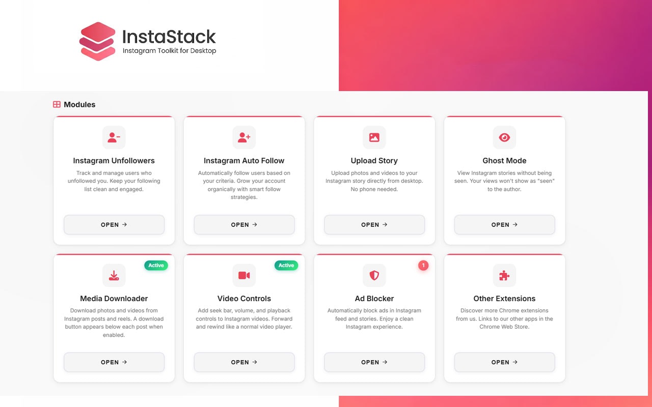 InstaStack-Instagram Toolkit for Desktop gallery image