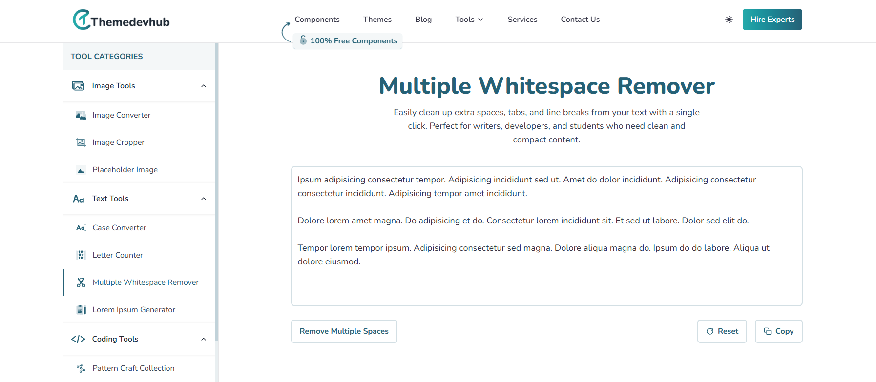 Media Remover Whitespace trực tuyến miễn phí - Làm sạch thêm không gian ngay lập tức |Theo chủ đề 1
