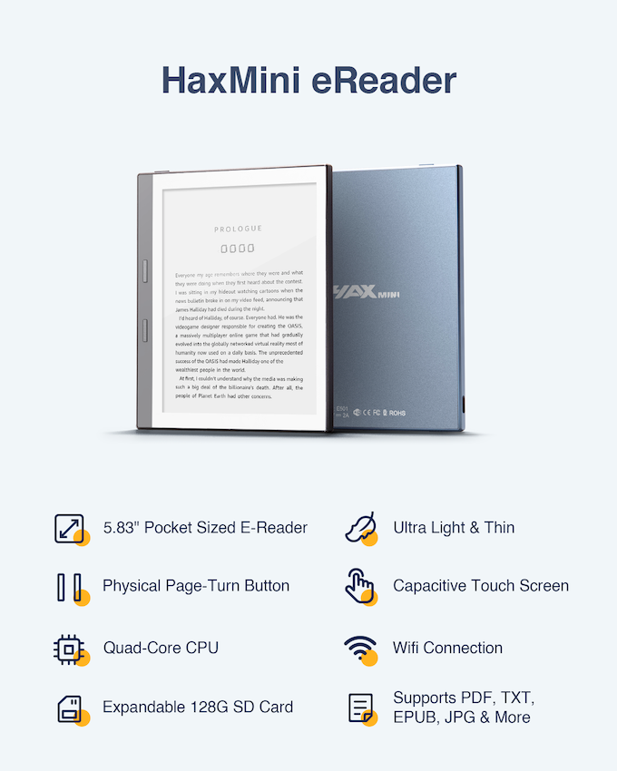 وسائط Haxmini Ereader - محمولة ومريحة وبأسعار معقولة 2