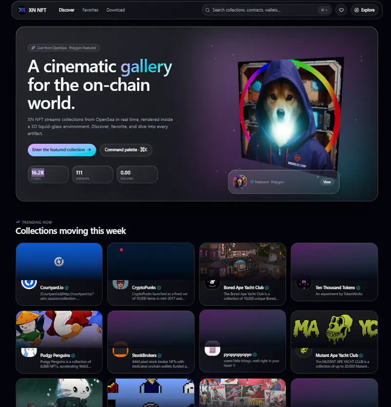 XN NFT · Immersive OpenSea NFT Gallery screenshot 2
