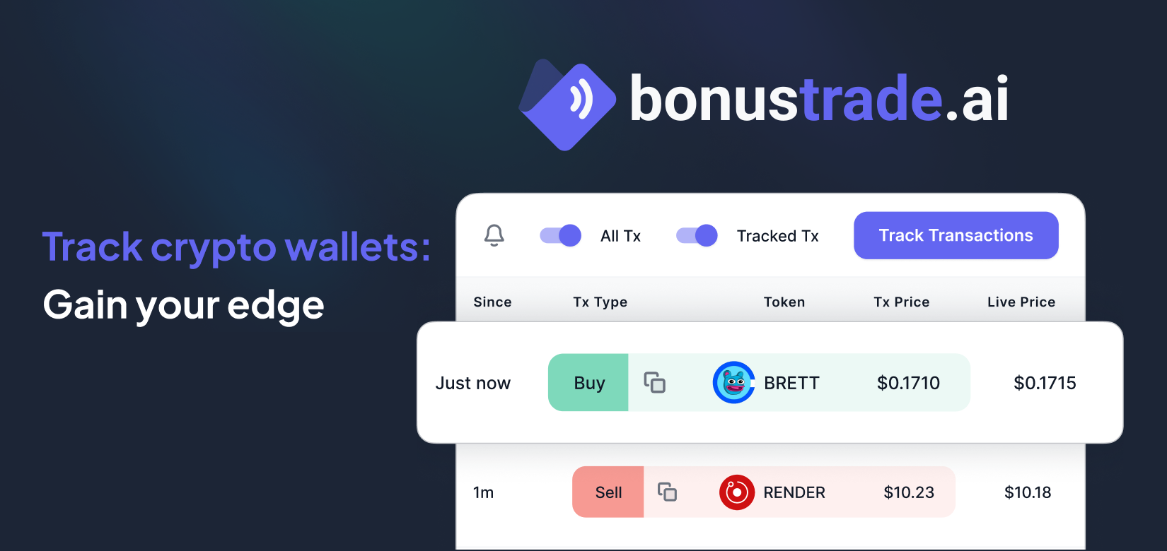 BonusTrade.AI - Bonustrade.ai와 함께 라이브 트레이드 및 탑 암호화 지갑을 추적 미디어 2