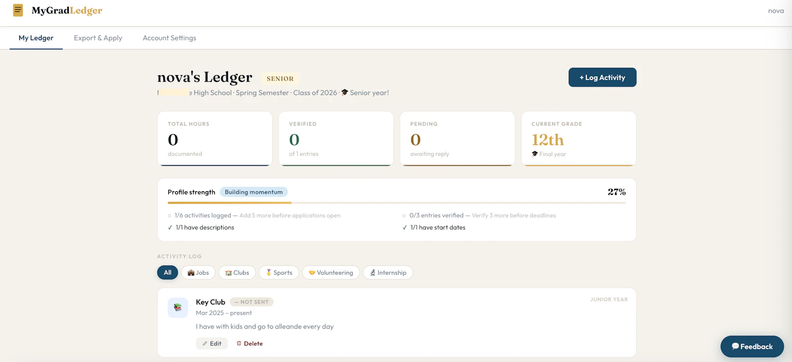 MyGradLedger  screenshot 3