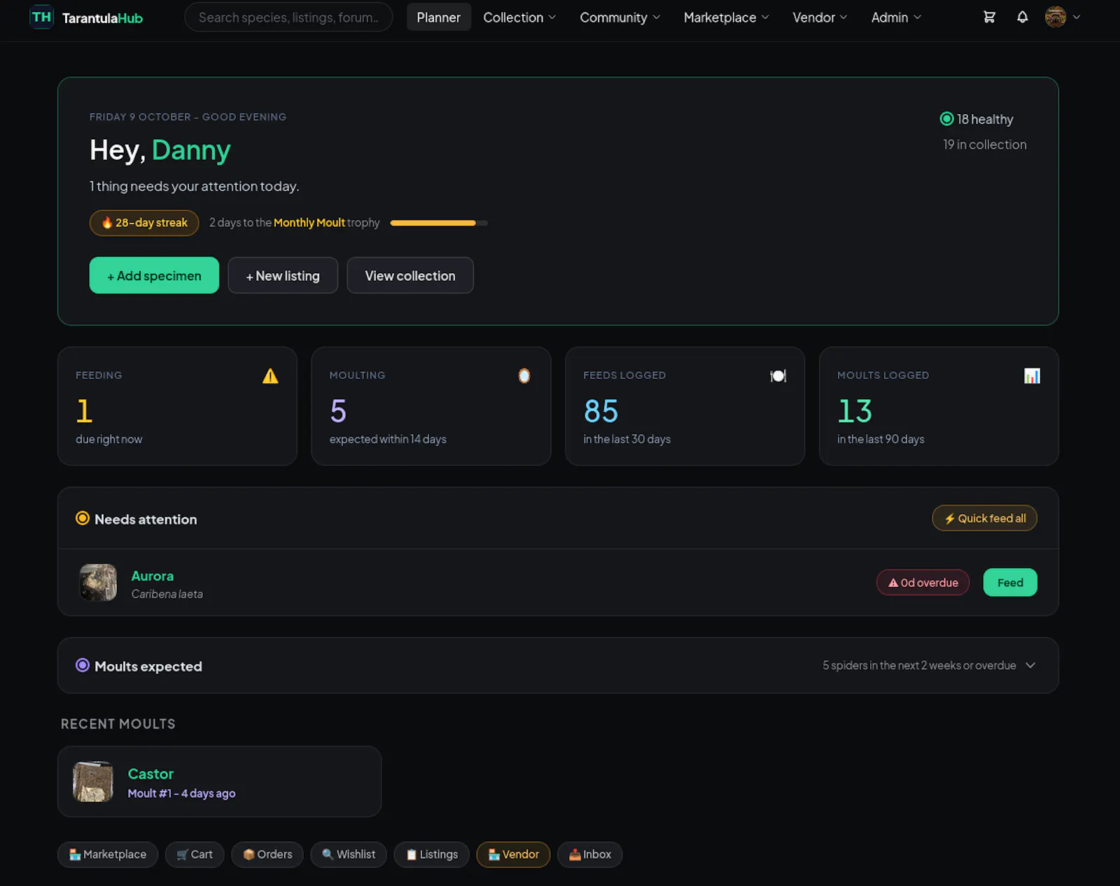 TarantulaHub screenshot 1