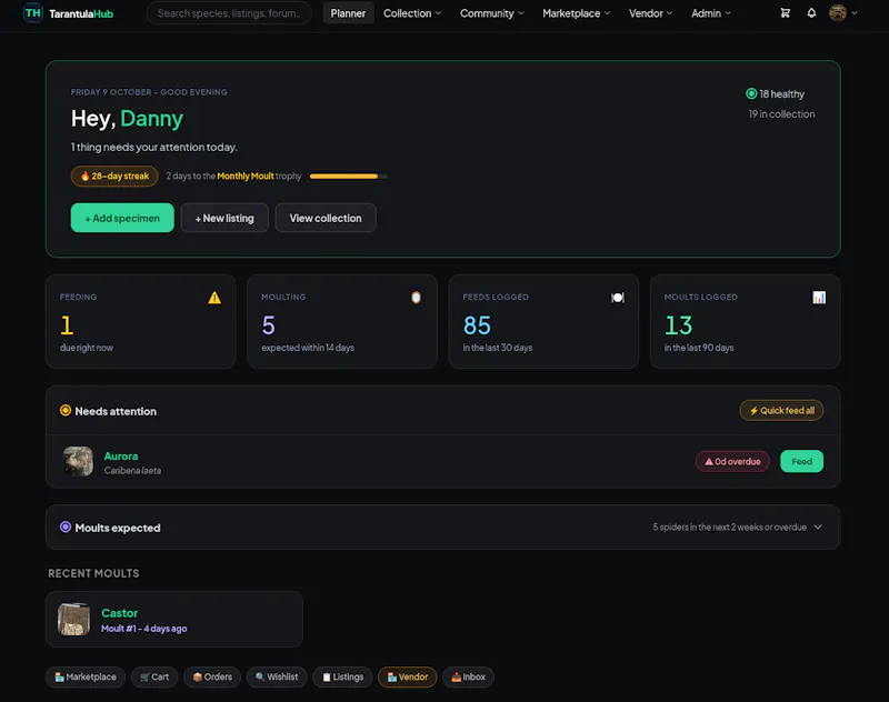 TarantulaHub screenshot 1