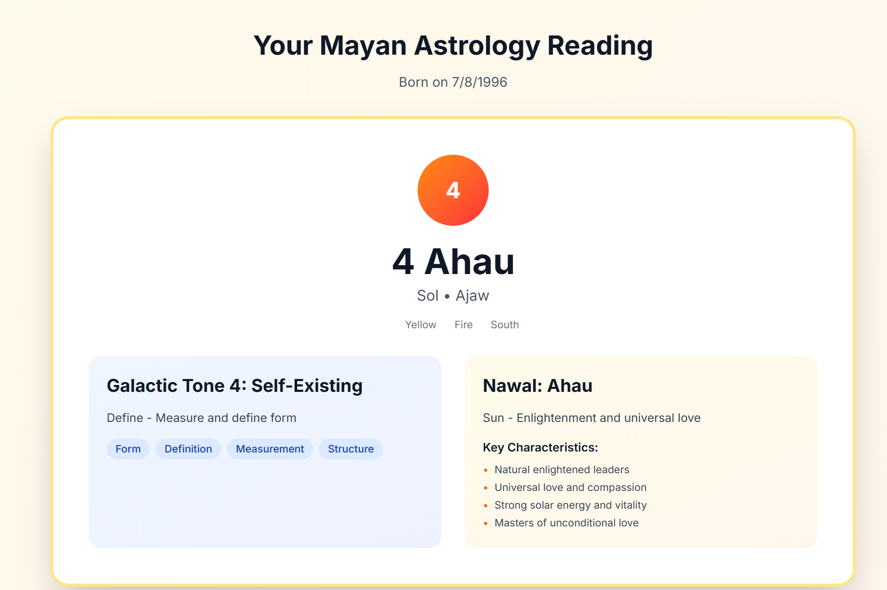 Mayan Astrology Calculator gallery image