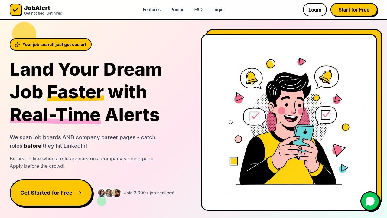 JobAlert - Main product screenshot demonstrating key features and user interface
