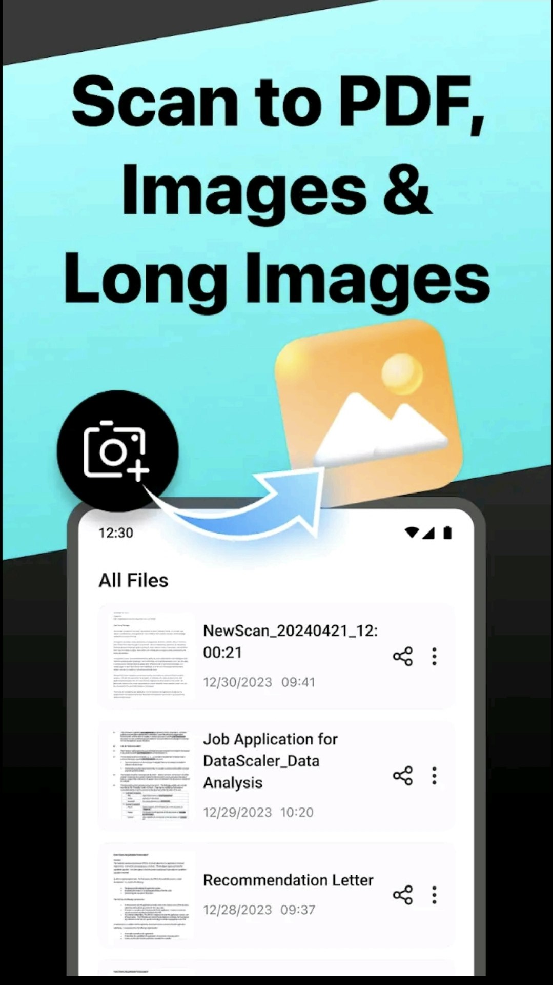 PDF Scanner Drive Pro - Main screenshot showing features and interface