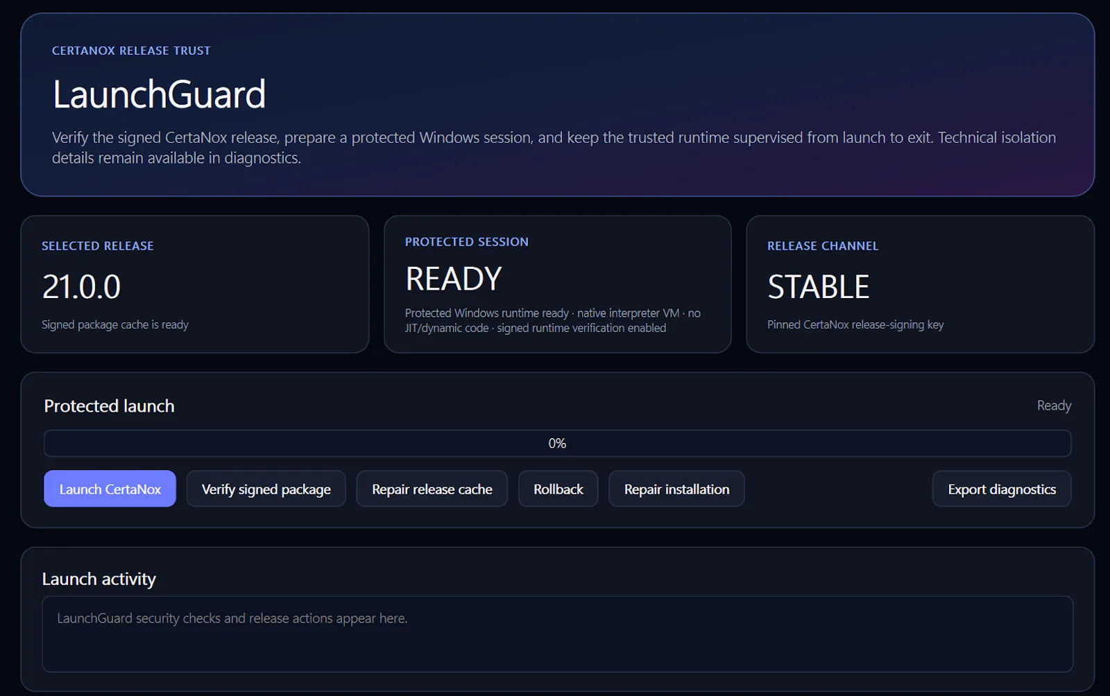 CertaNox · Digital Trust Infrastructure screenshot 2