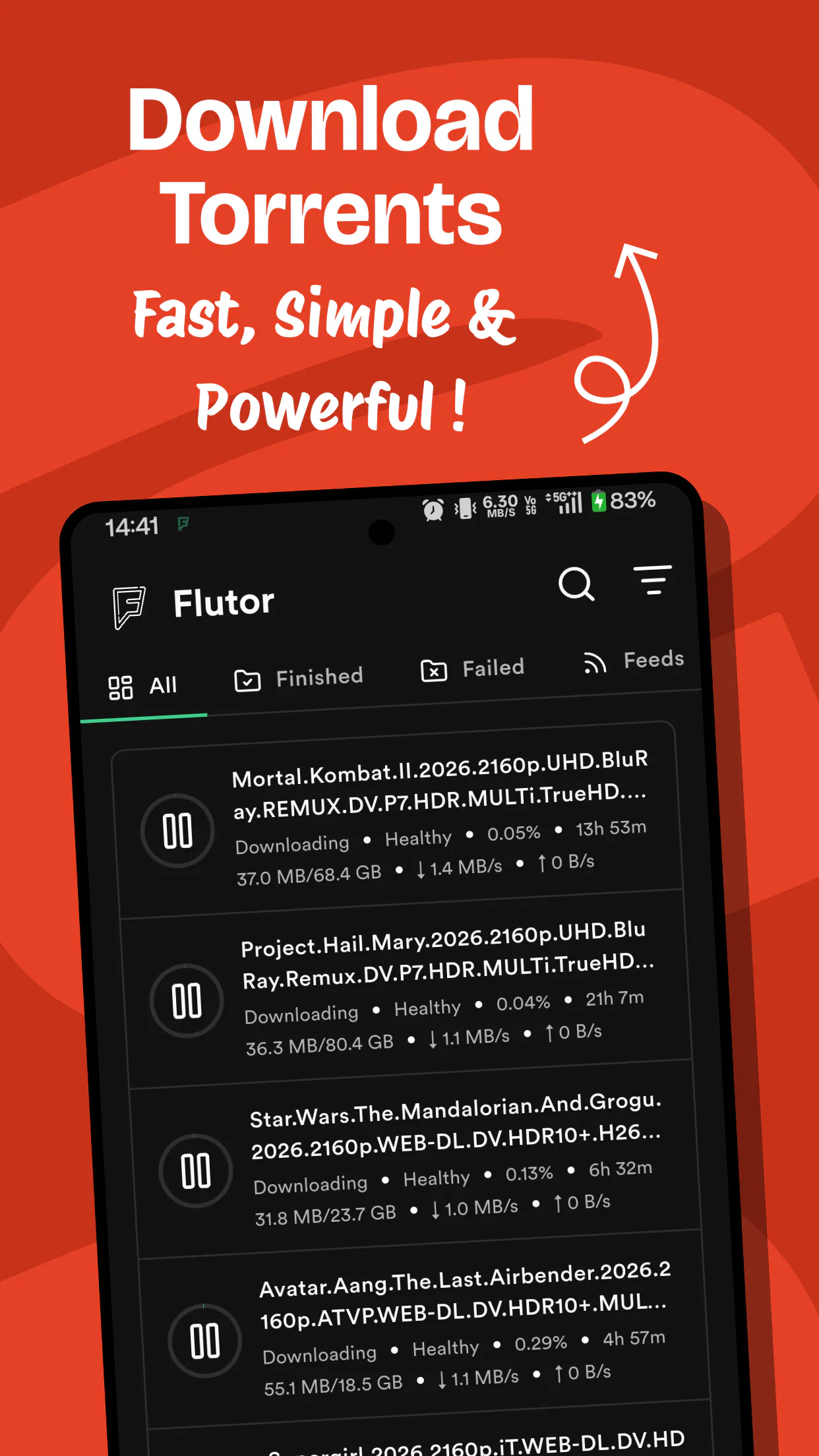 Flutor - Torrent Downloader gallery image