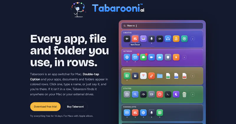 Tabarooni — powerful, smart Mac Switcher screenshot 1