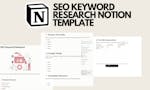 SEO Keyword Research Notion Template image