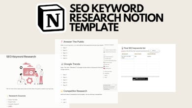 SEO Keyword Research Notion Template gallery image