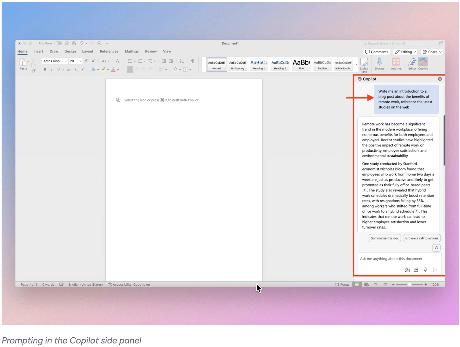 Copilot in Word screenshot 7