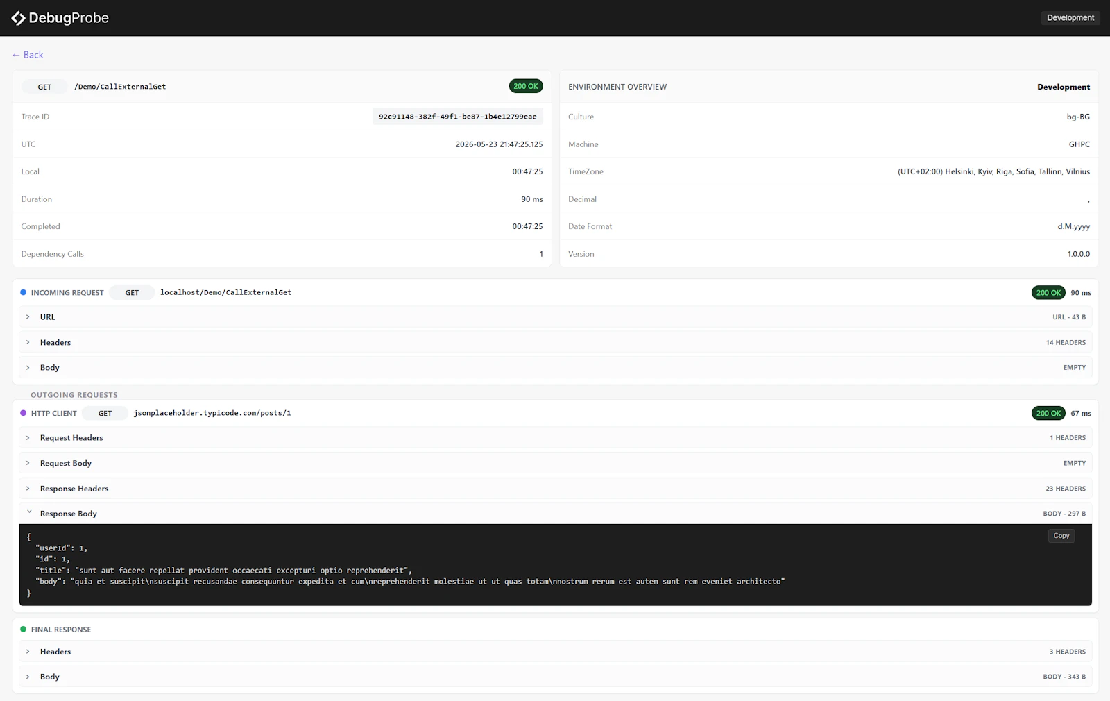 DebugProbe.AspNetCore screenshot 2