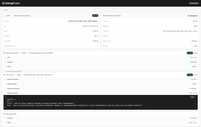 DebugProbe.AspNetCore screenshot 2