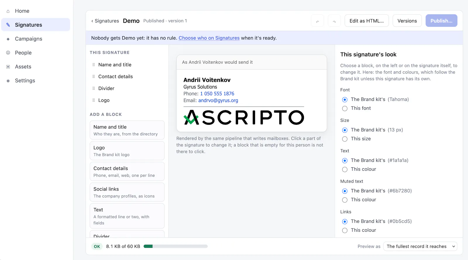 Ascripto screenshot 2