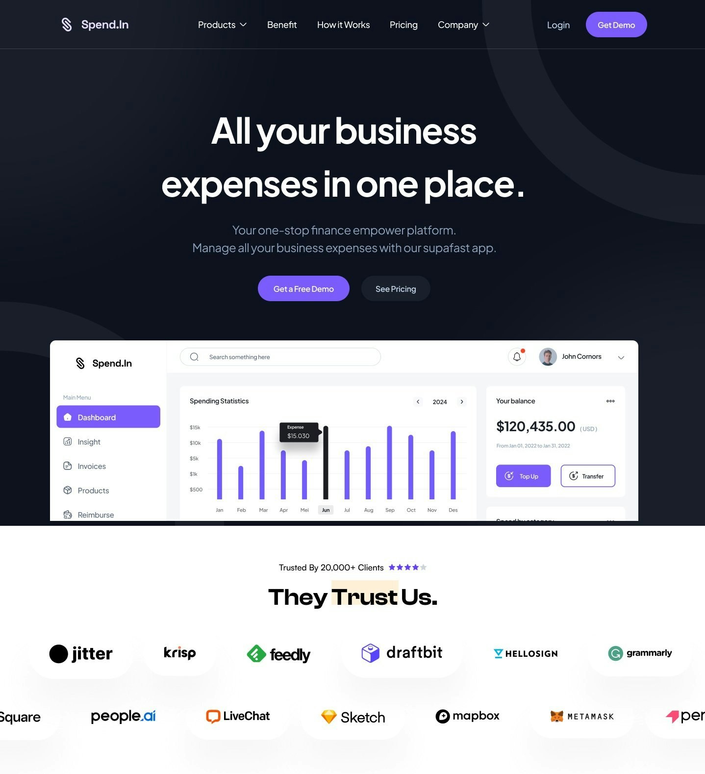 React SaaS Landing Page Template gallery image