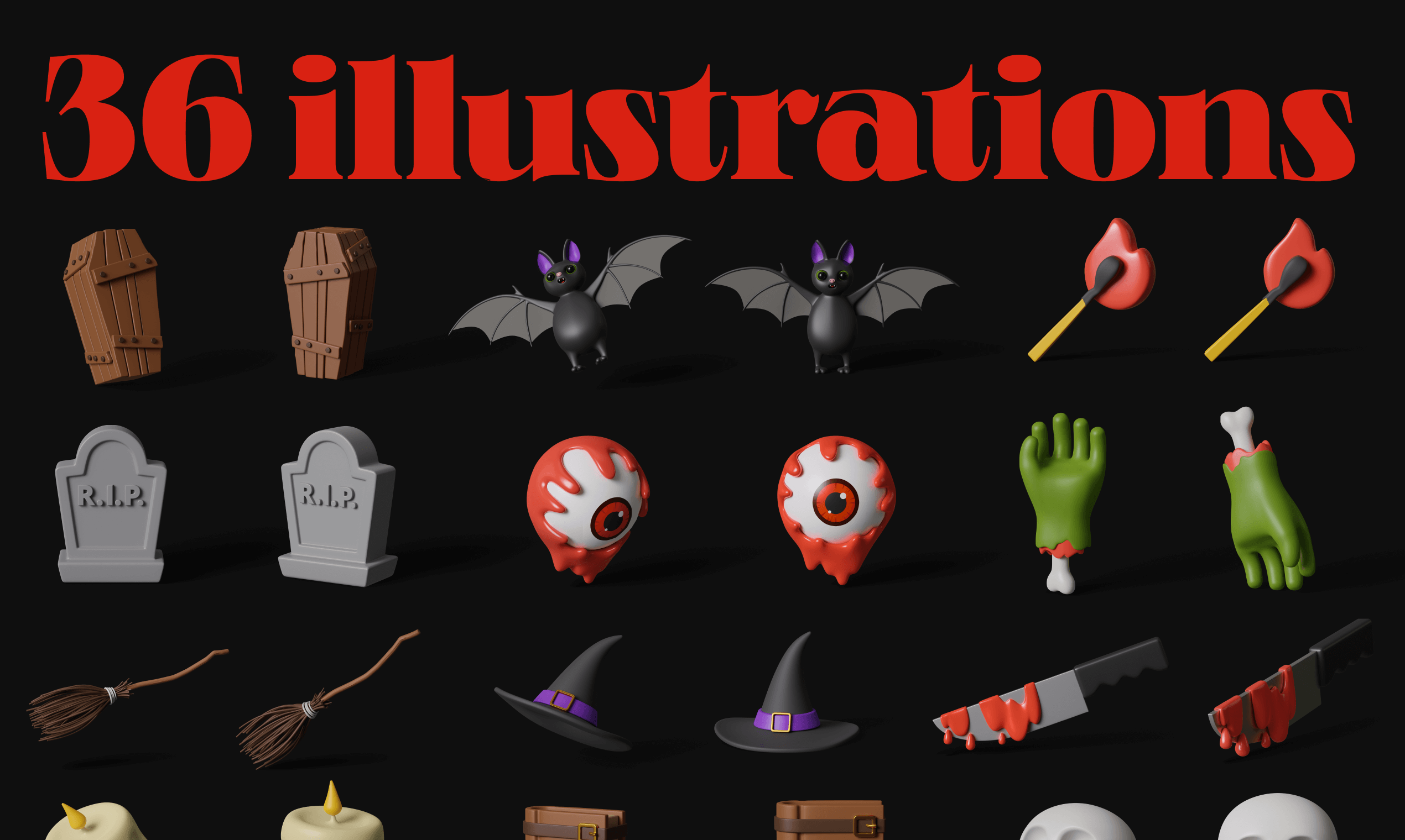 Ücretsiz Cadılar Bayramı 3D İllüstrasyonlar (2.0) media 5