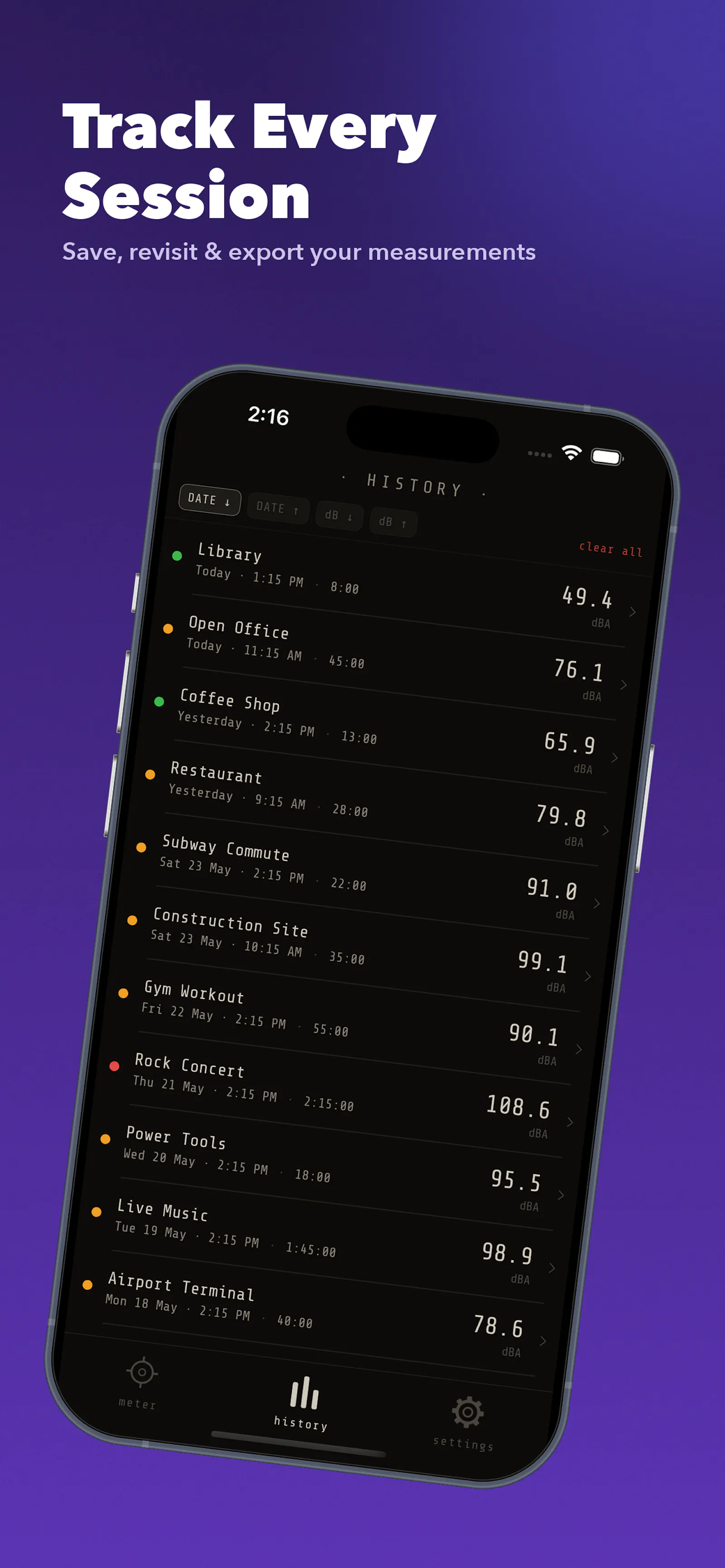 db Meter screenshot 2