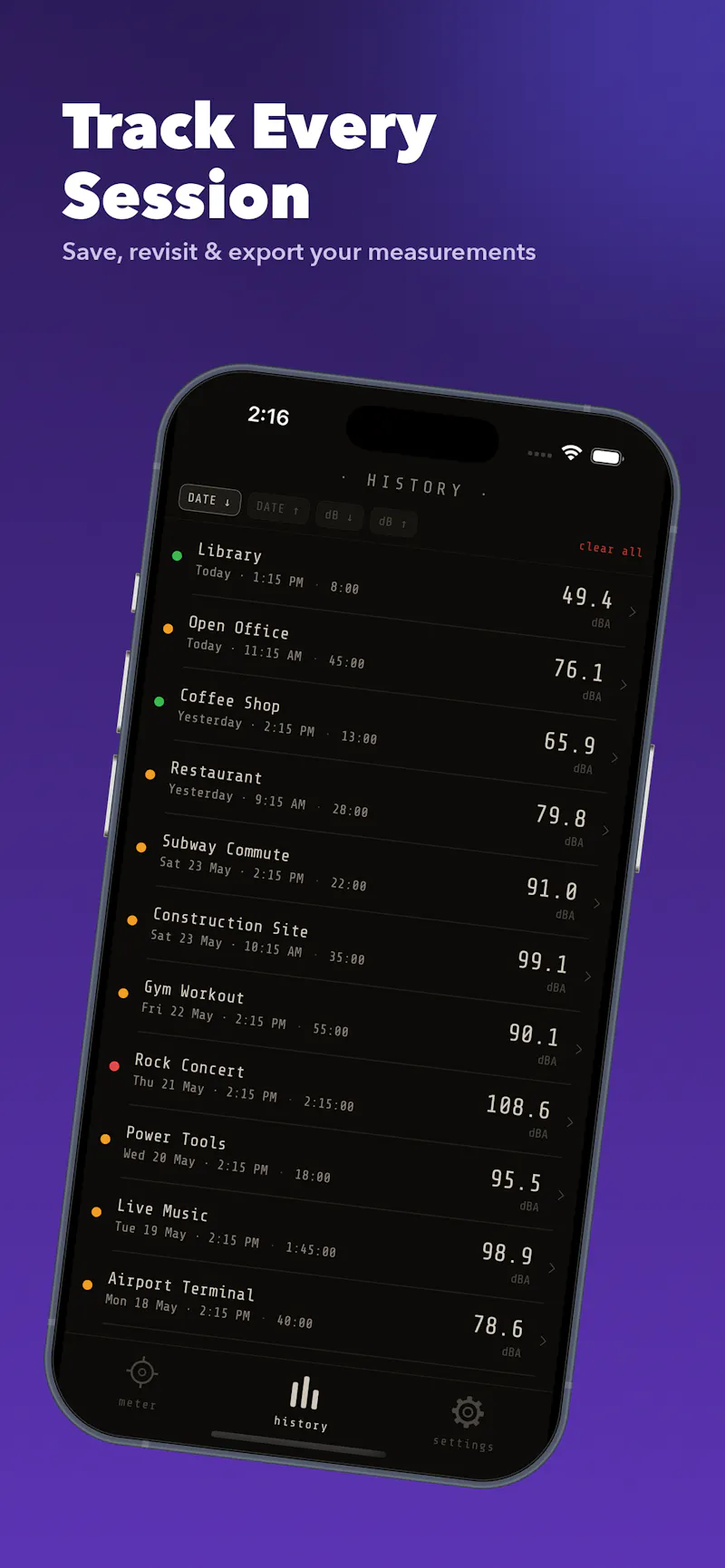 db Meter screenshot 2