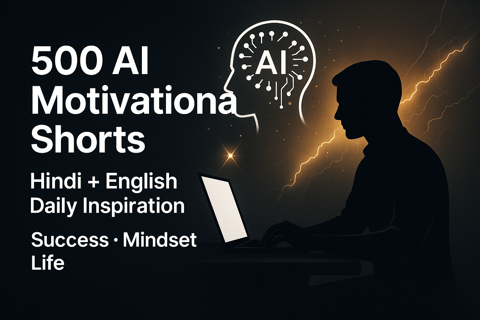 500 Best AI Motivational Video Shorts  - Main product screenshot demonstrating key features and user interface