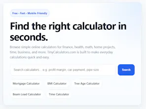 TinyCalculators.com gallery image