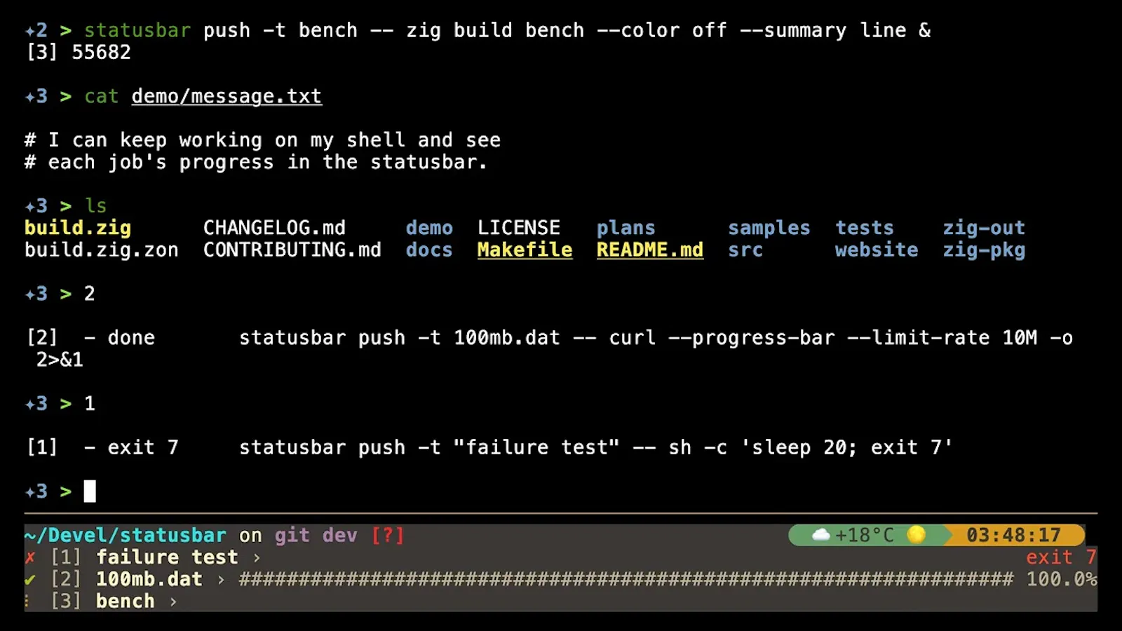 statusbar screenshot 1 (video preview)