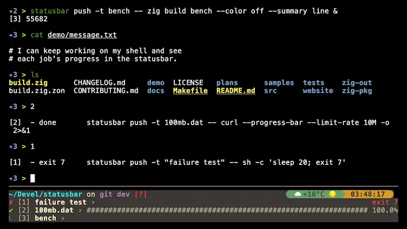 statusbar screenshot 1 (video preview)